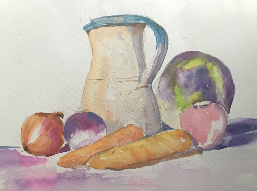 Jug and Veg by Gina King