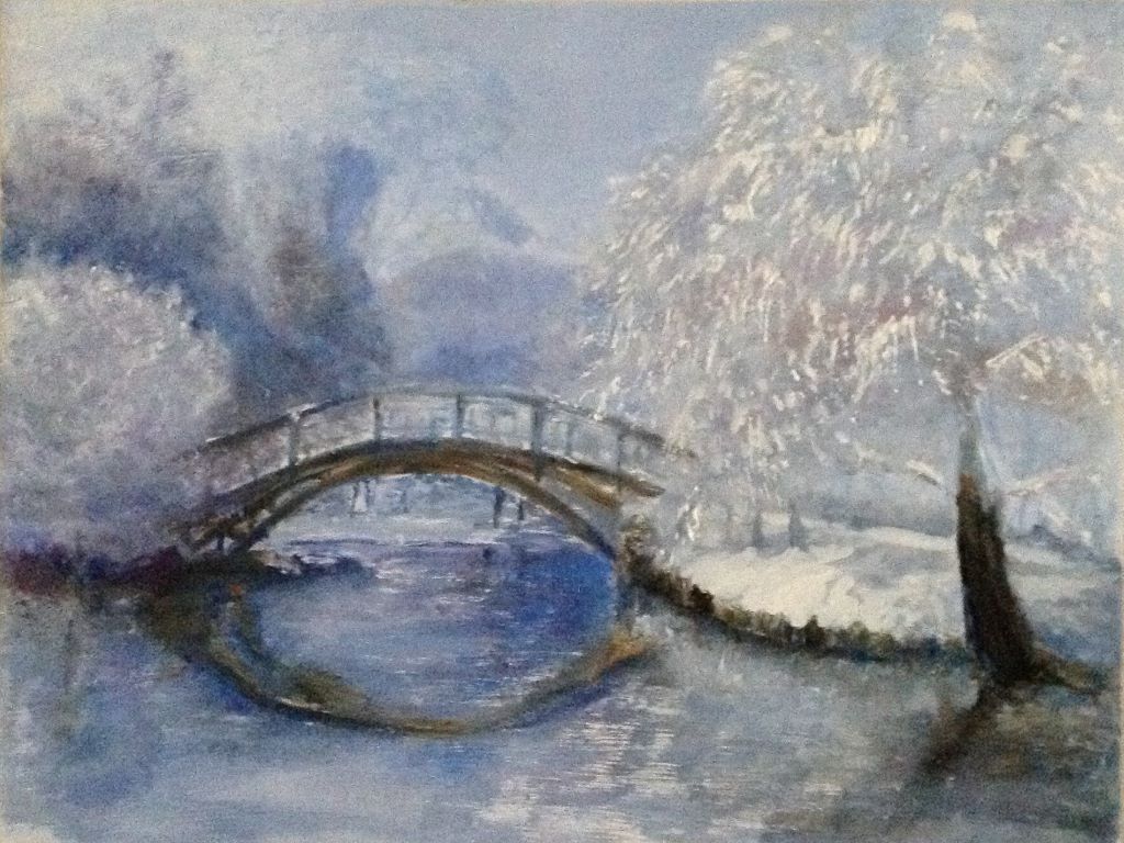 Bridge on a cold frosty day by Iris Leech