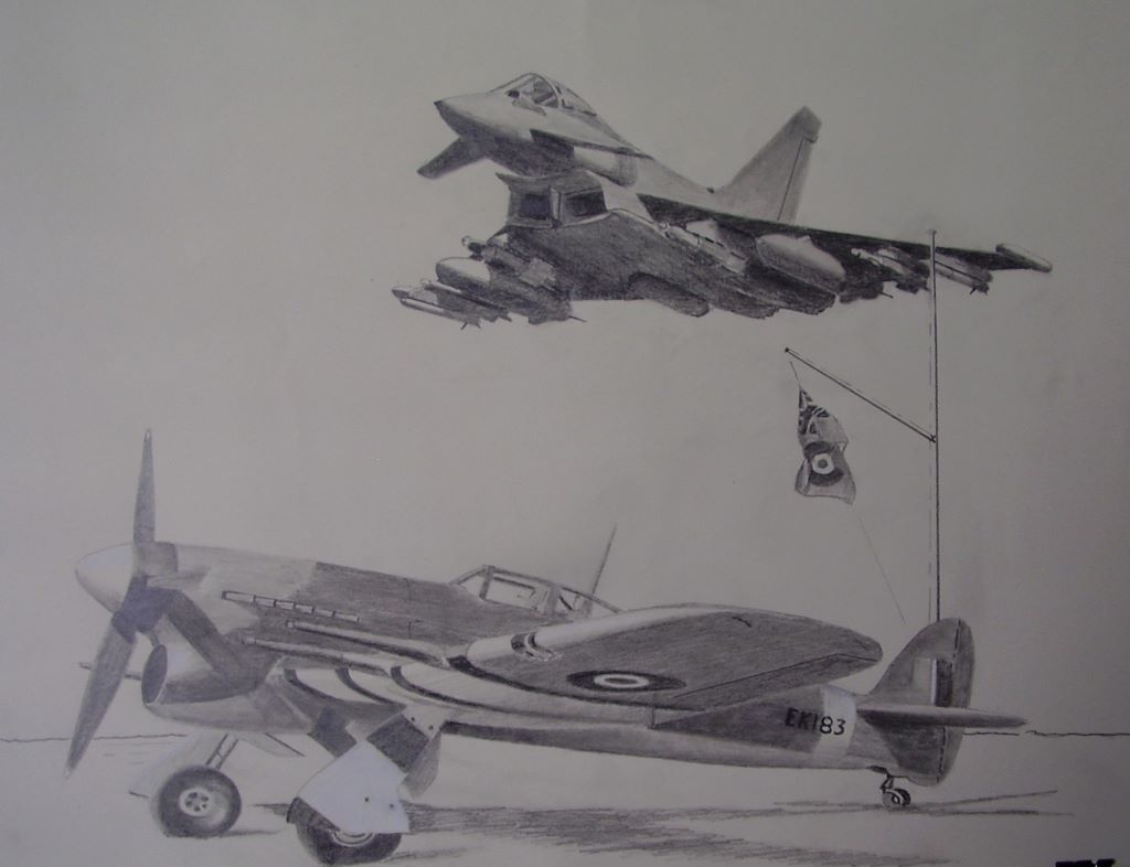 Eurofighter "Typhoon" and a WW2 Hawker "Typhoon"