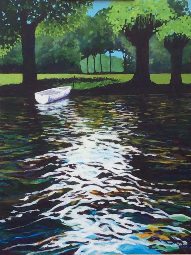 White Rowing Boat by Mark Davies