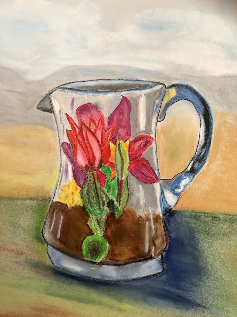 New Growth in Granny's Old Glass Jug by Barbara Wright