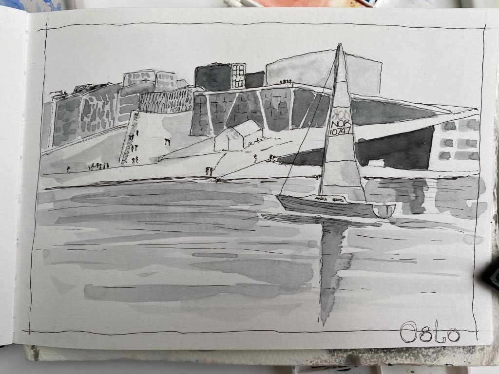 Sketch of Oslo by Susan Barton